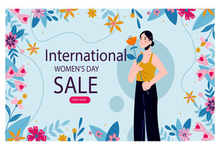 国际促销活动插画