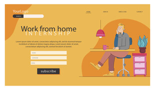 在家办公网页界面展示