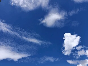蓝天飘白云