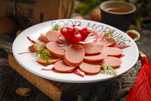 美味火腿肠切片