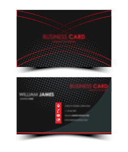 黑红酷炫风格商务名片设计