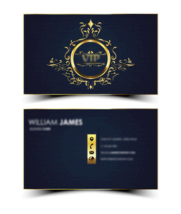 奢华黑金商务名片设计