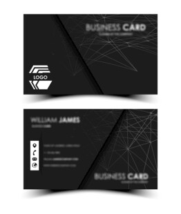 简约黑色商务名片设计
