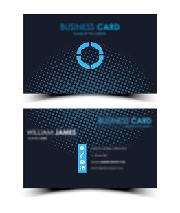 科技风商务名片设计模板