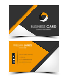 时尚几何风格商务名片设计