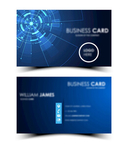 科技风商务名片设计