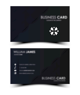简约黑色商务名片设计