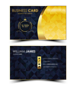 奢华黑金商务名片模板