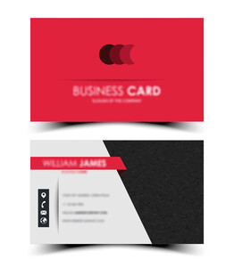 红黑配色商务名片设计