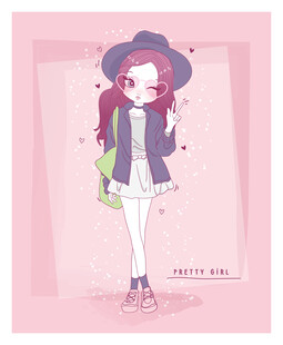 时尚可爱的动漫少女形象