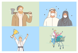 多样场景下的人物行为