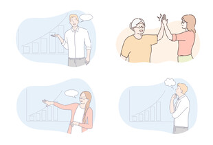 职场协作交流场景图