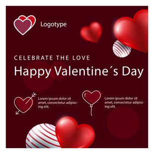 情人节快乐爱心贺卡设计