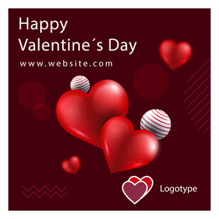 情人节爱心贺卡设计素材