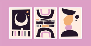 抽象几何装饰艺术图案