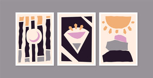 简约几何装饰画组合