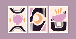 抽象几何图案装饰画