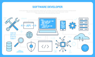 软件开发相关图标与元素