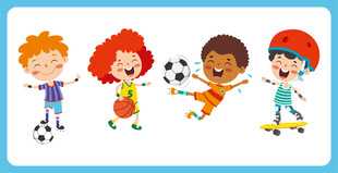 孩子们欢乐的运动时光