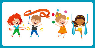 儿童欢乐玩耍场景