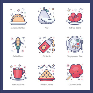 可爱美食图标集合