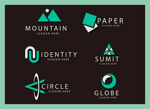 简约几何风格品牌标识设计