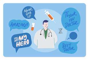 医护抗疫形象插画