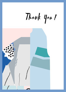 简约感谢卡插画