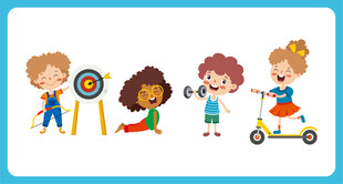 儿童多样趣味运动场景