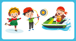 儿童欢乐的户外游玩时光