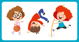 孩子们欢乐的运动时刻