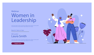 女性领导力主题插画
