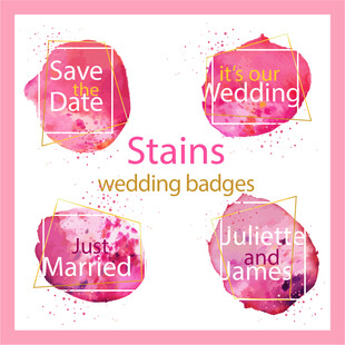 婚礼徽章设计素材