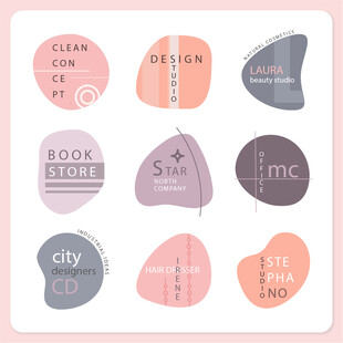 可爱多彩字母装饰标签贴纸