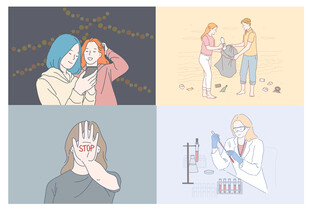 多样生活场景人物瞬间