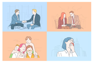 多样人际互动场景