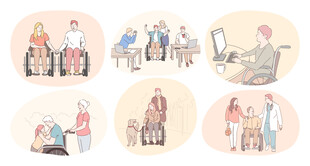 多样人物姿态插画