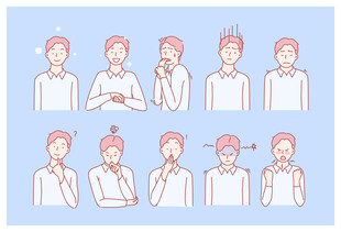 人物手势动作表情展示