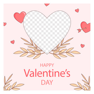 情人节爱心装饰背景图