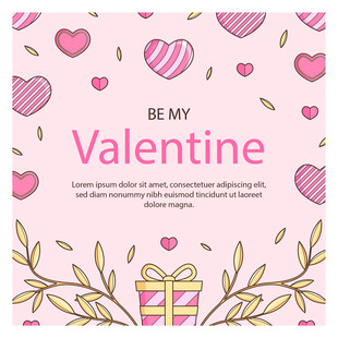 情人节浪漫爱心贺卡设计