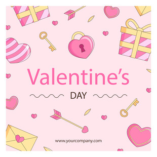 情人节主题粉色浪漫图案