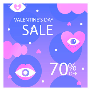 情人节促销海报