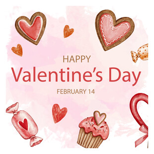 情人节甜蜜元素插画