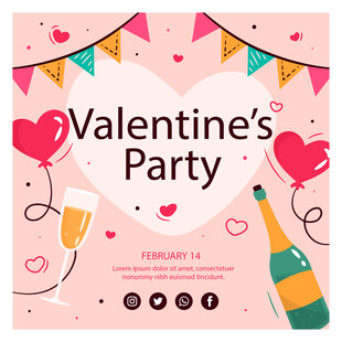 情人节派对宣传海报