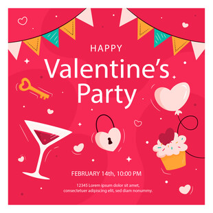 情人节派对宣传海报
