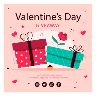 情人节礼品赠送海报