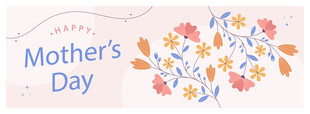 母亲节花卉装饰图案