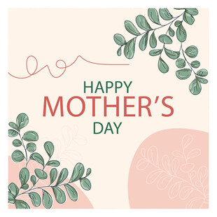 母亲节快乐装饰插画