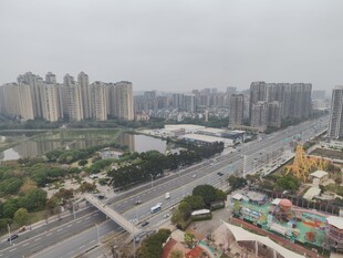 城市俯瞰景观 道路与建筑