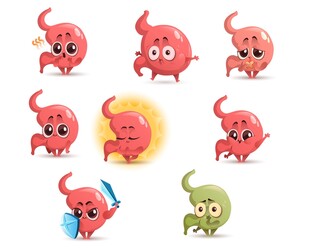 可爱卡通胃形象集合